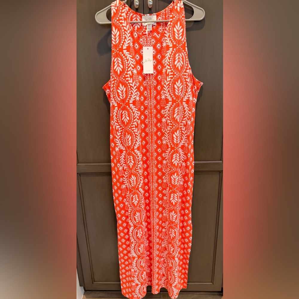 NWT Lilly Pulitzer Vibrant Orange Ulla Maxi Dress